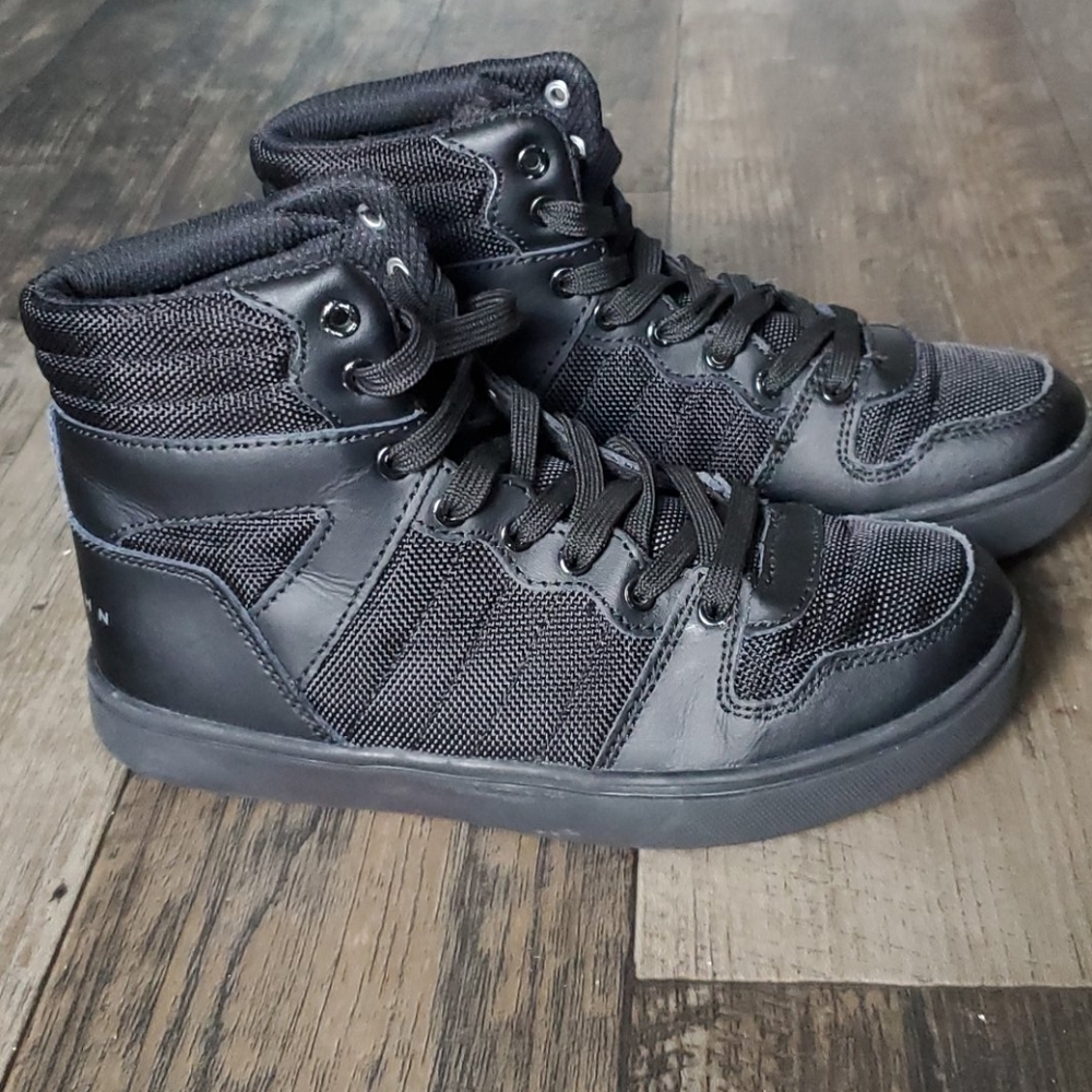 Sean John Murano Black Leather High Top Sneakers